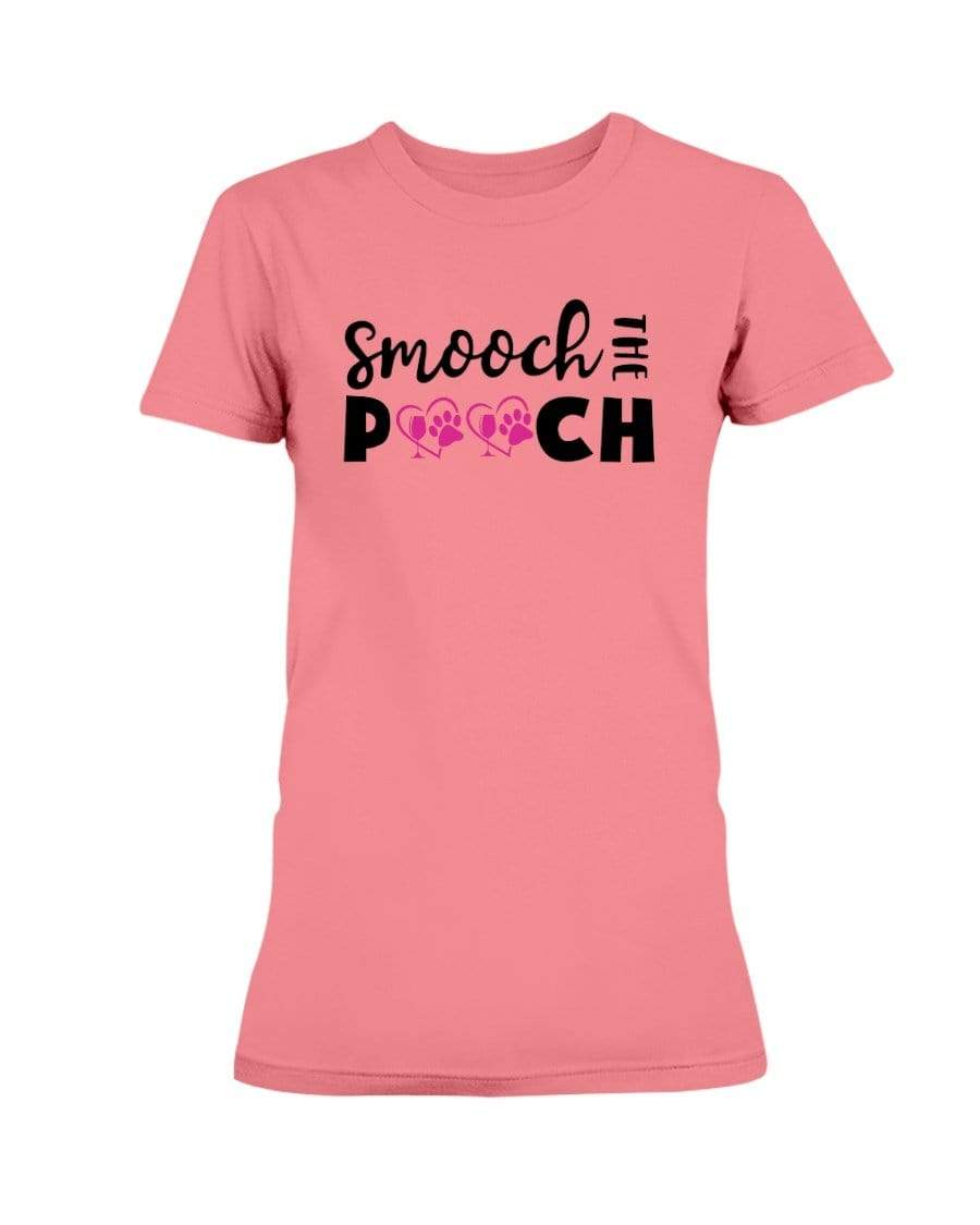 Shirts Coral Silk / S Winey Bitches Co "Smooch The Pooch" Ladies Missy T-Shirt WineyBitchesCo