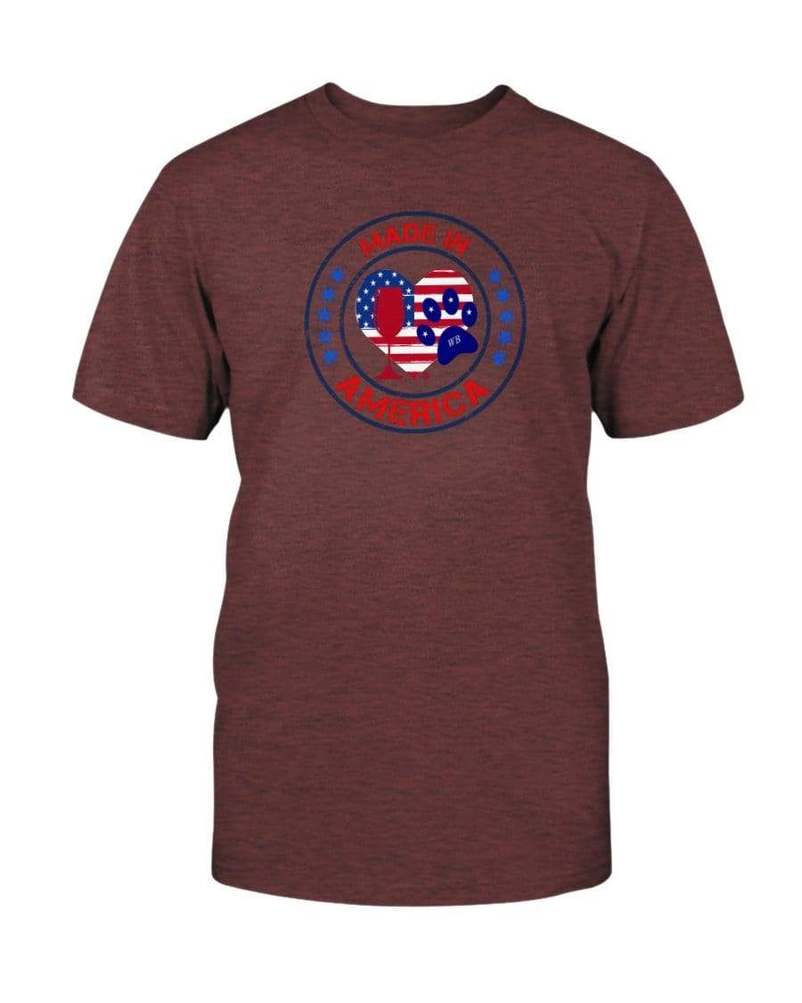 Shirts Heather Cardinal / S Winey Bitches Co "Made In America" Ultra Cotton T-Shirt WineyBitchesCo