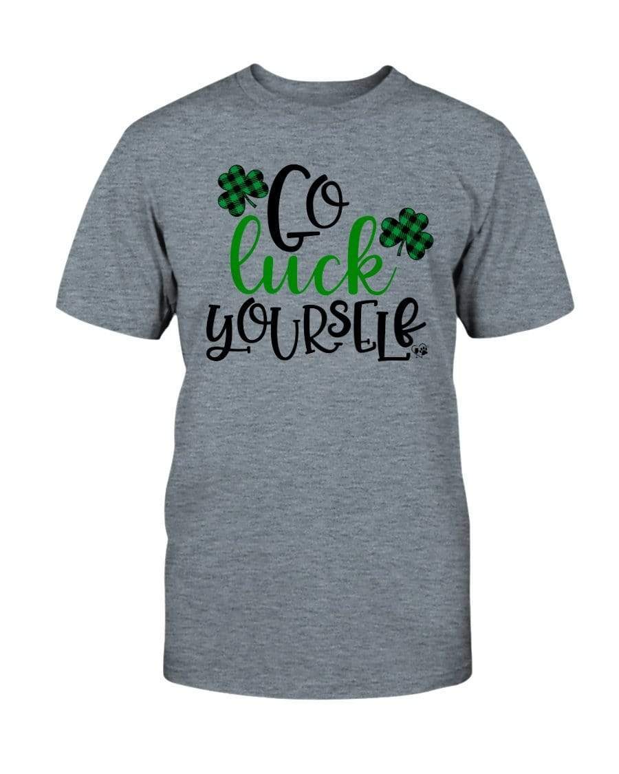 Shirts Heather Indigo / S Winey Bitches Co "Go Luck Yourself" Ultra Cotton T-Shirt WineyBitchesCo
