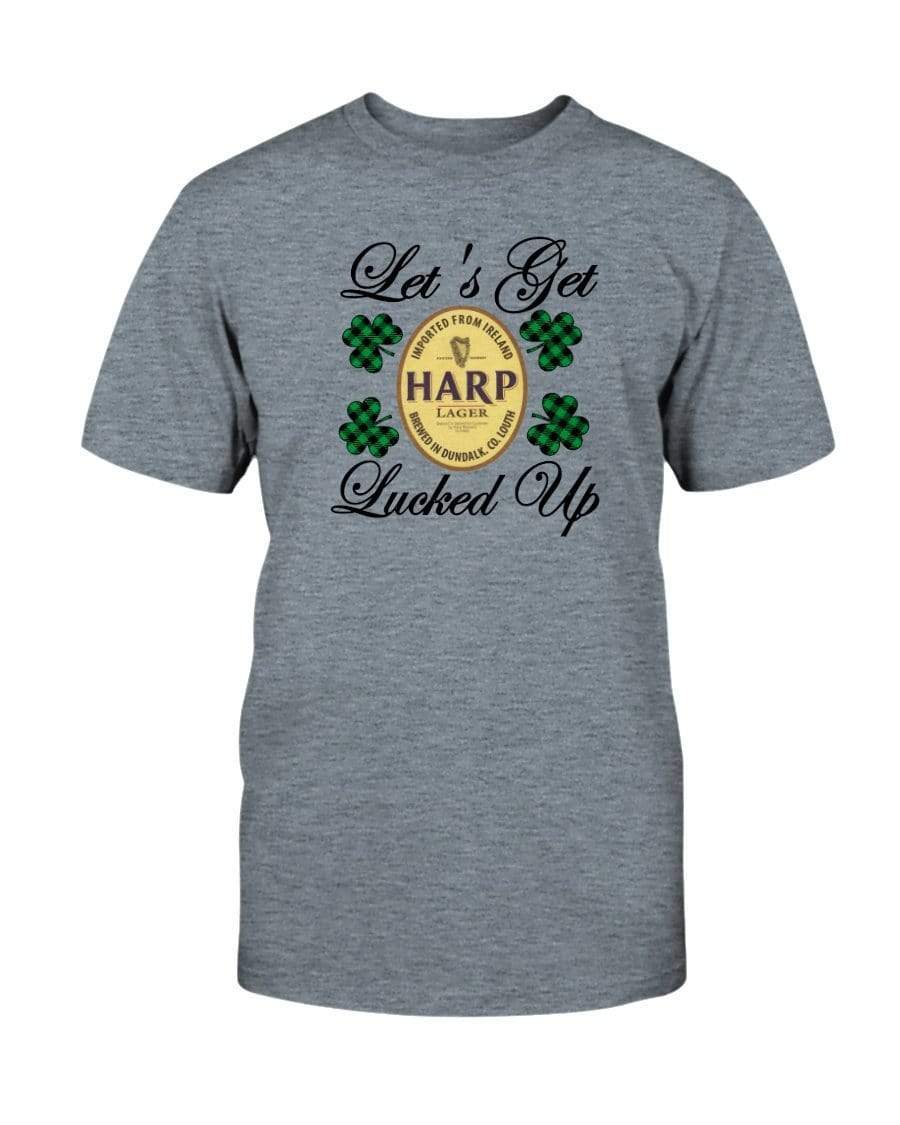 Shirts Heather Indigo / S Winey Bitches Co "Let's Get Lucked Up" Harp Ultra Cotton T-Shirt WineyBitchesCo