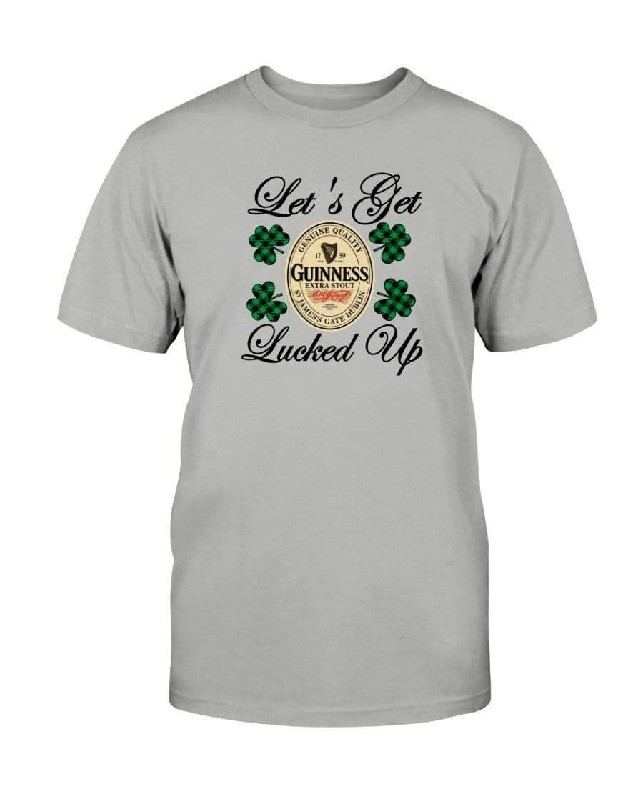 Shirts Ice Grey / S Winey Bitches Co "Let's Get Lucked Up" Guinness Ultra Cotton T-Shirt WineyBitchesCo