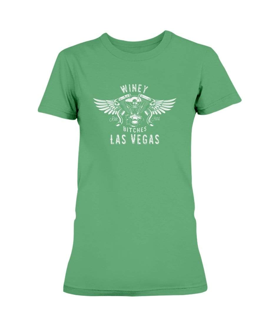 Shirts Irish Green / XS Winey Bitches Co "Ride Hard Las Vegas" Ultra Ladies T-Shirt-Wht Lettering WineyBitchesCo