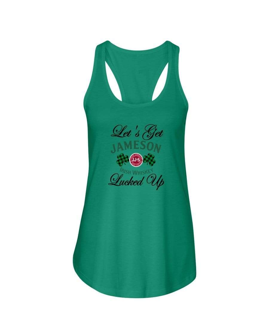 Shirts Kelly Green / XS Winey Bitches Co "Let's Get Lucked Up" Jameson Ladies Racerback Tank Top* WineyBitchesCo