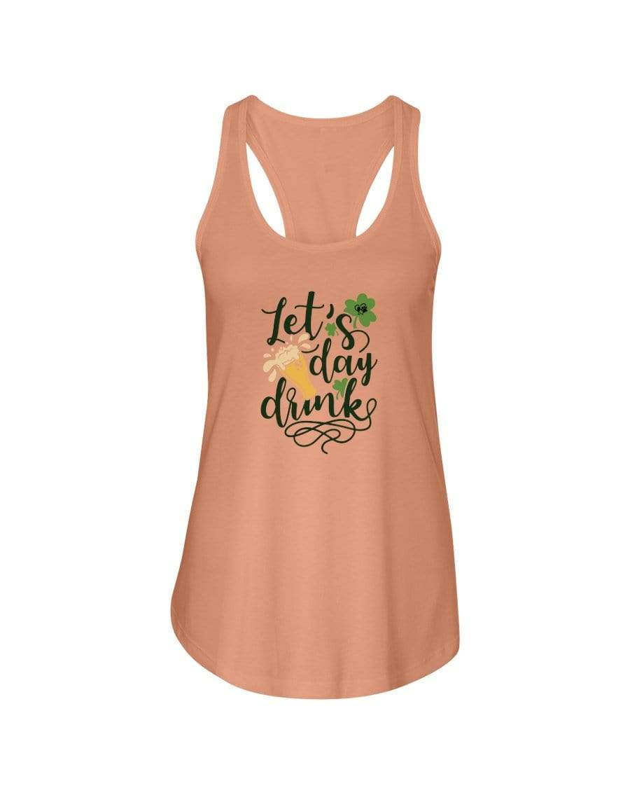 Shirts Light Orange / XS Winey Bitches Co "Let's Day Drink" Ladies Racerback Tank Top* WineyBitchesCo
