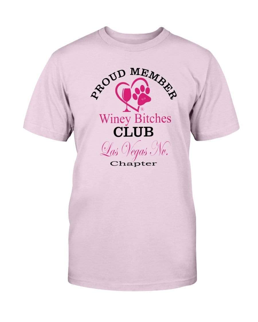 Shirts Light Pink / S Winey Bitches Club Proud Member- Las Vegas Nv Chapter Ultra Cotton T-Shirt WineyBitchesCo