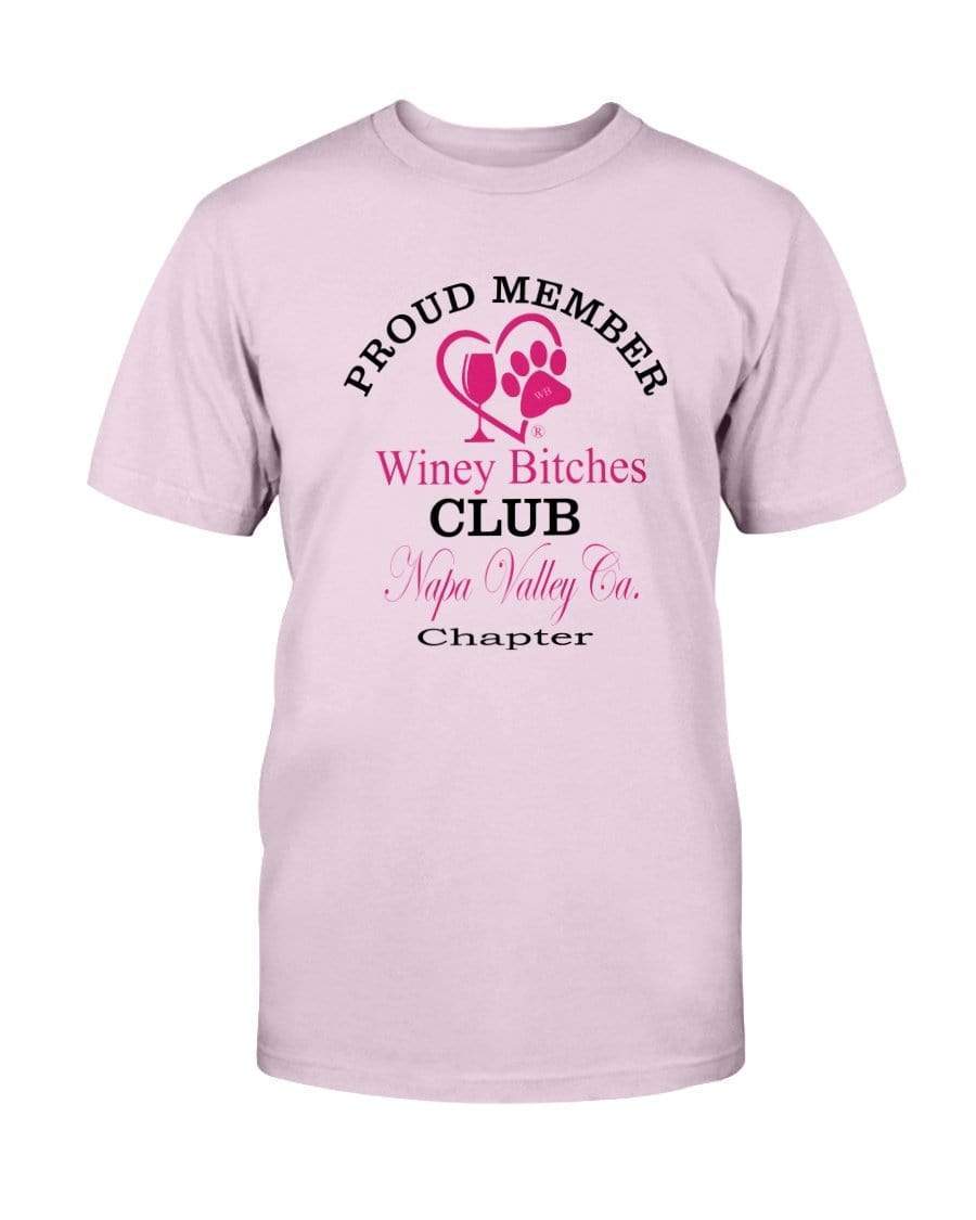 Shirts Light Pink / S Winey Bitches Club Proud Member- Napa Valley Ca Ultra Cotton T-Shirt WineyBitchesCo