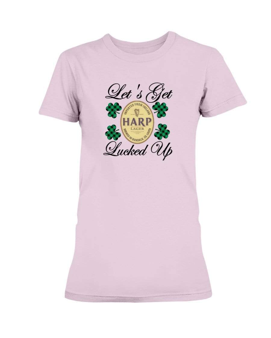 Shirts Light Pink / S Winey Bitches Co "Let's Get Lucked Up" Harp Ladies Missy T-Shirt WineyBitchesCo