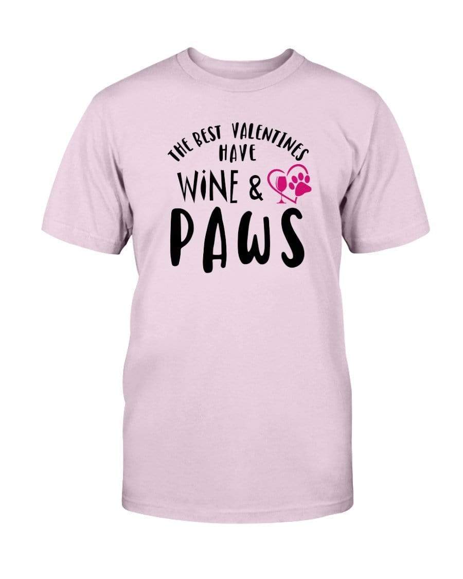 Shirts Light Pink / S Winey Bitches Co "The Best Valentines Have Wine And Paws" Ultra Cotton T-Shirt WineyBitchesCo