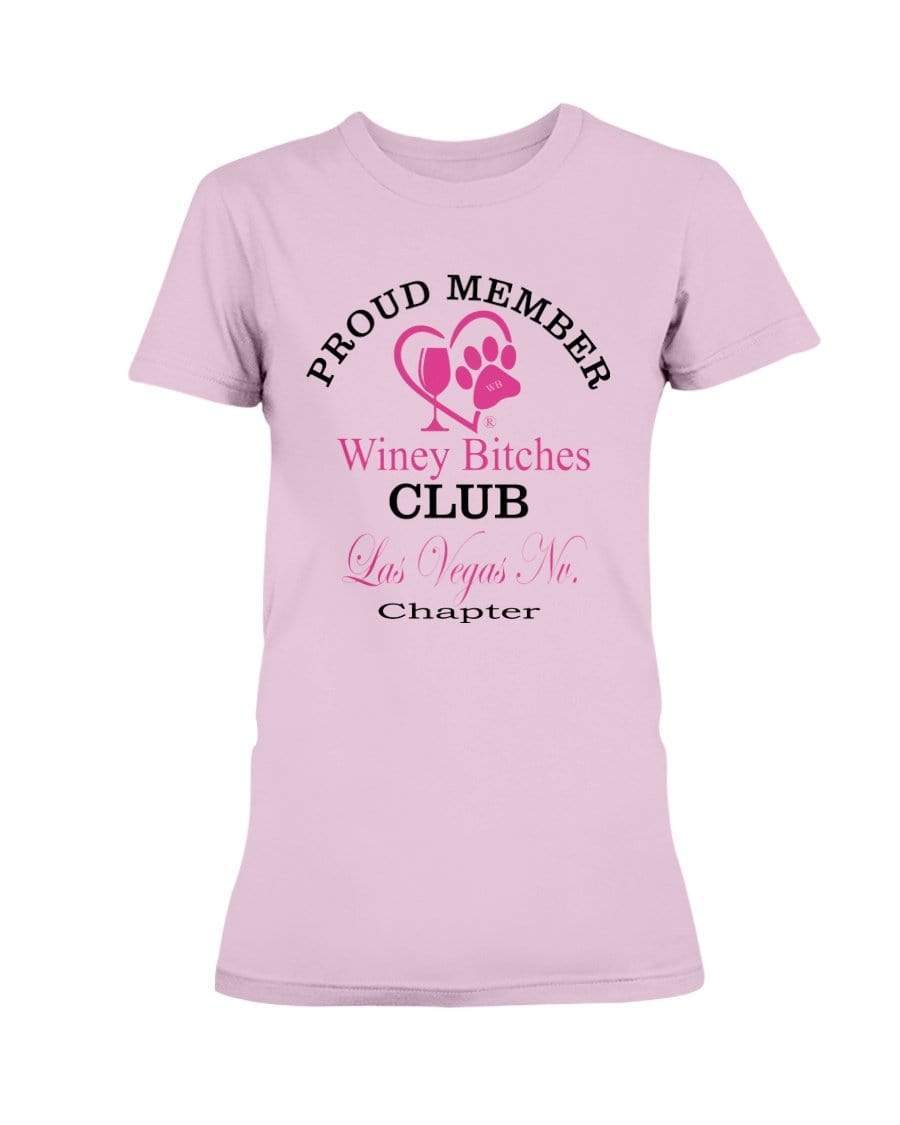 Shirts Light Pink / XS Winey Bitches Club-Proud Member-Las Vegas Nv Chapter Ultra Ladies T-Shirt WineyBitchesCo