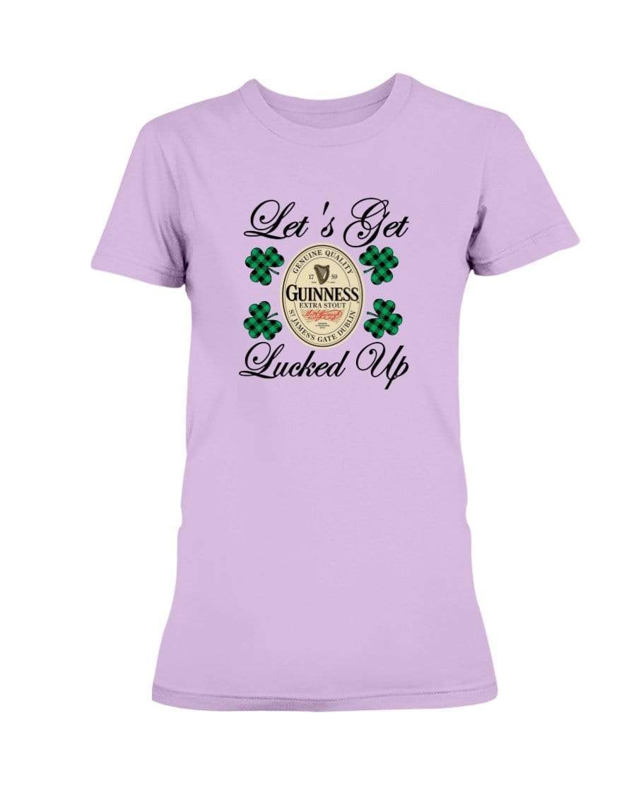 Shirts Lilac / S Winey Bitches Co "Let's Get Lucked Up" Guinness Ladies Missy T-Shirt WineyBitchesCo