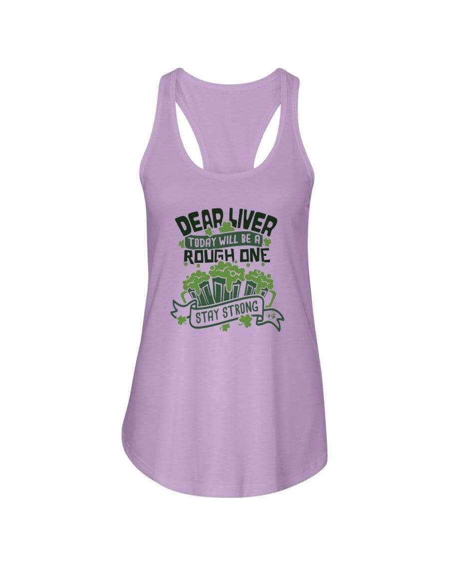 Shirts Lilac / XS Winey Bitches Co "Dear Liver Todays A Rough One, Stay Strong" Ladies Racerback Tank* WineyBitchesCo