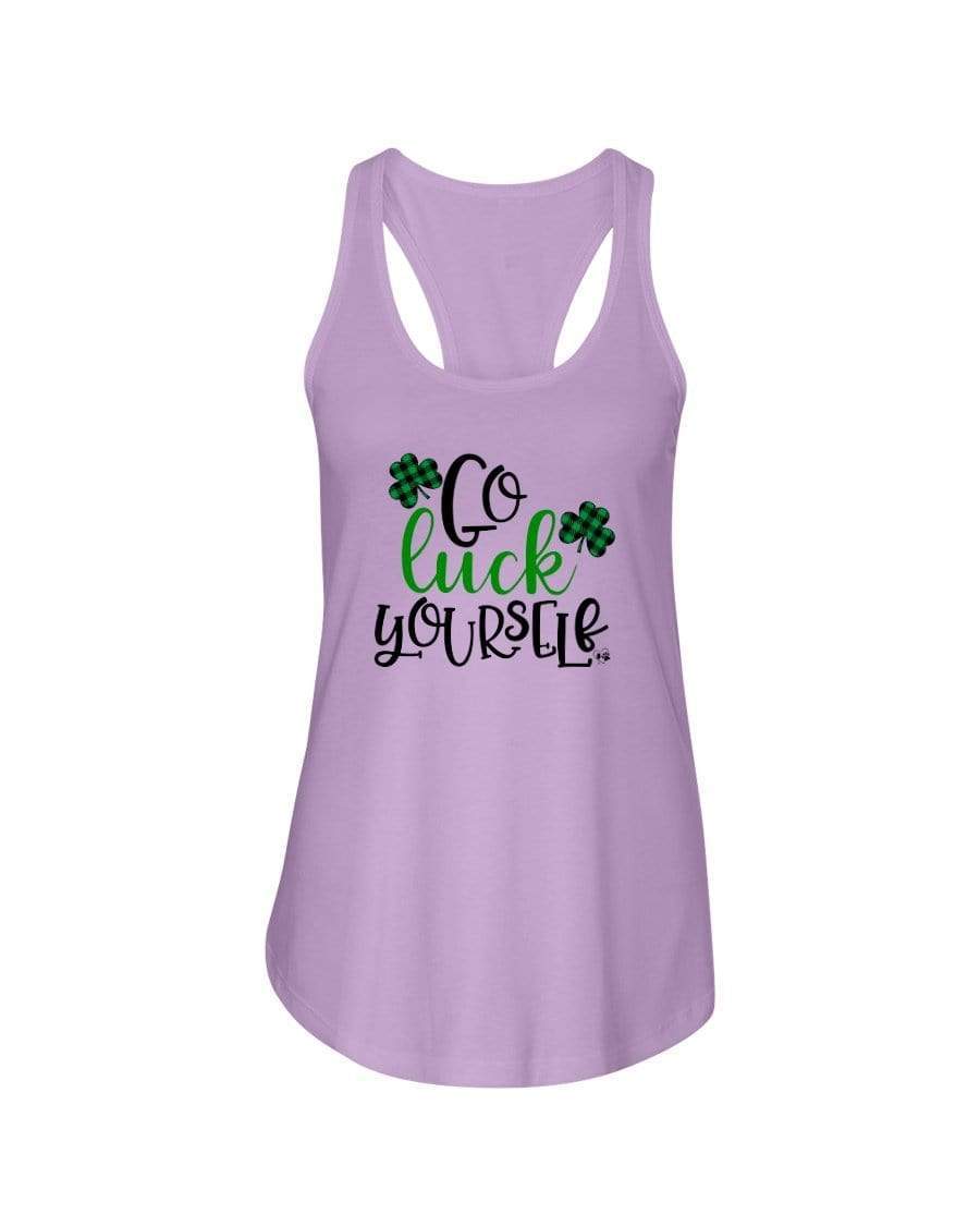 Shirts Lilac / XS Winey Bitches Co "Go Luck Yourself" Ladies Racerback Tank Top* WineyBitchesCo