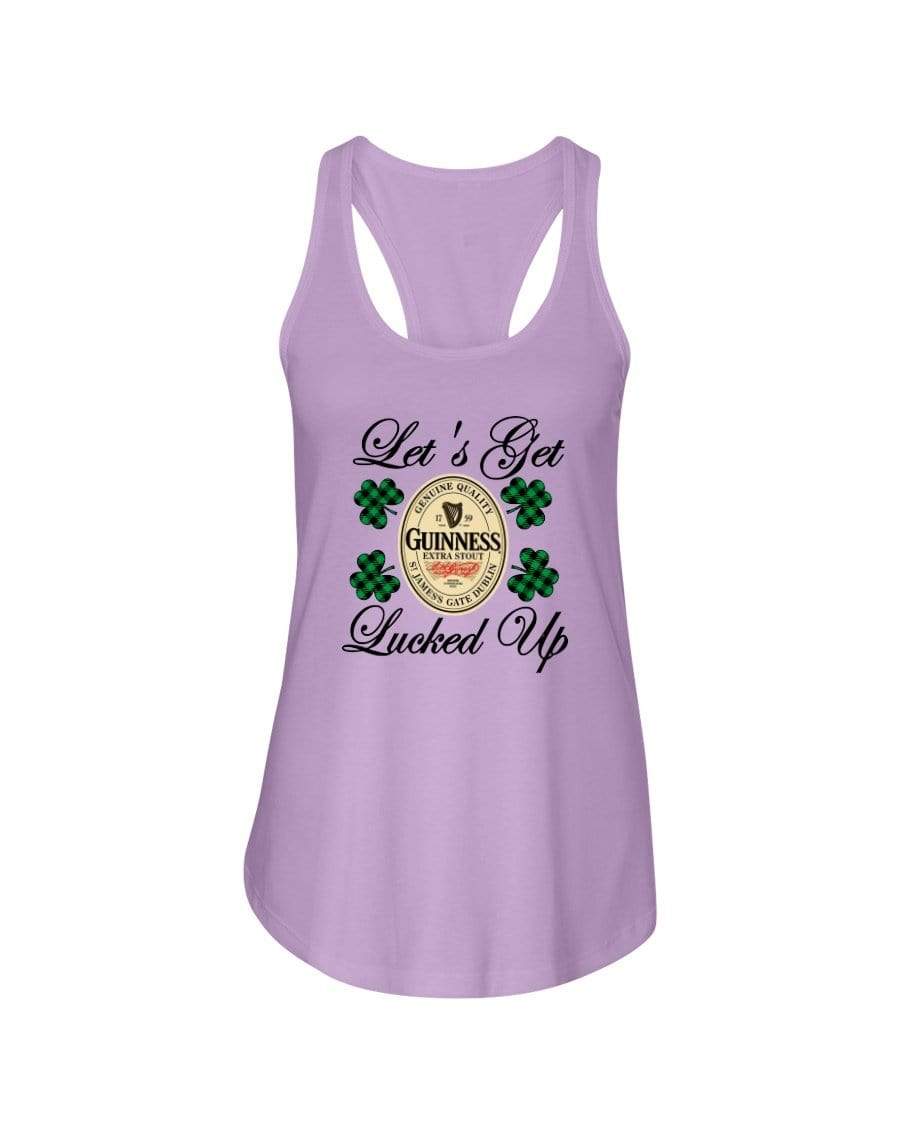 Shirts Lilac / XS Winey Bitches Co "Let's Get Lucked Up" Guinness Ladies Racerback Tank Top* WineyBitchesCo