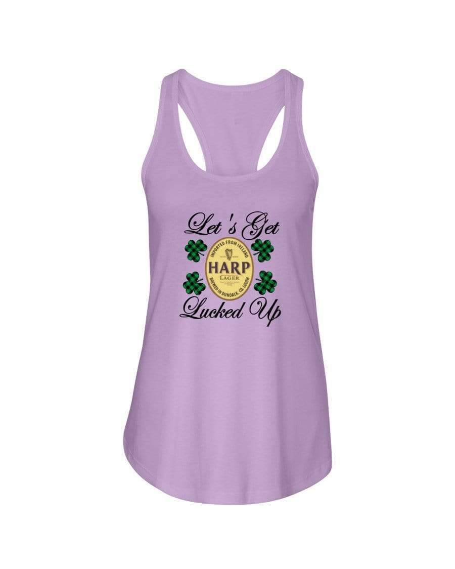 Shirts Lilac / XS Winey Bitches Co "Let's Get Lucked Up" Harp Ladies Racerback Tank Top* WineyBitchesCo