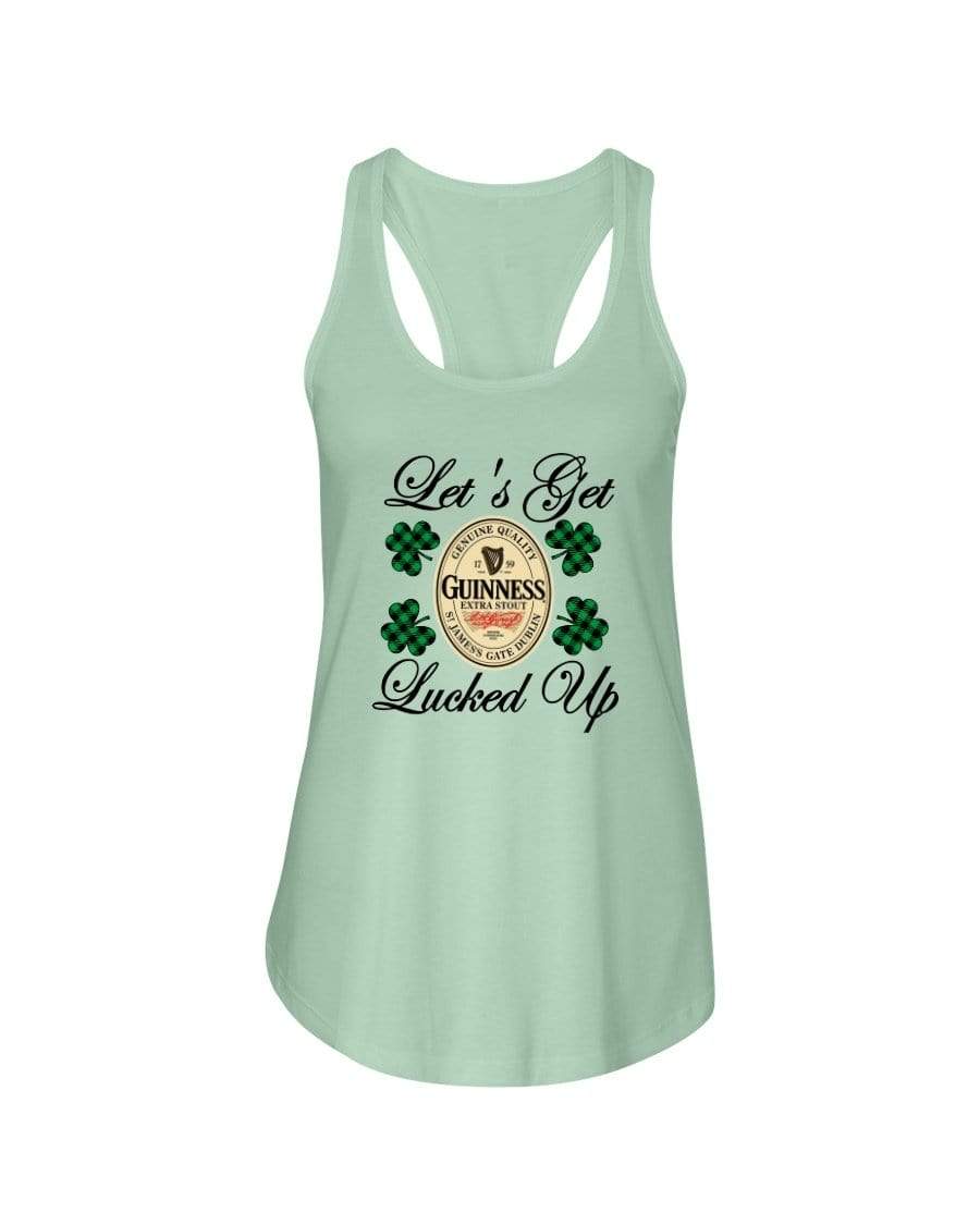 Shirts Mint / XS Winey Bitches Co "Let's Get Lucked Up" Guinness Ladies Racerback Tank Top* WineyBitchesCo