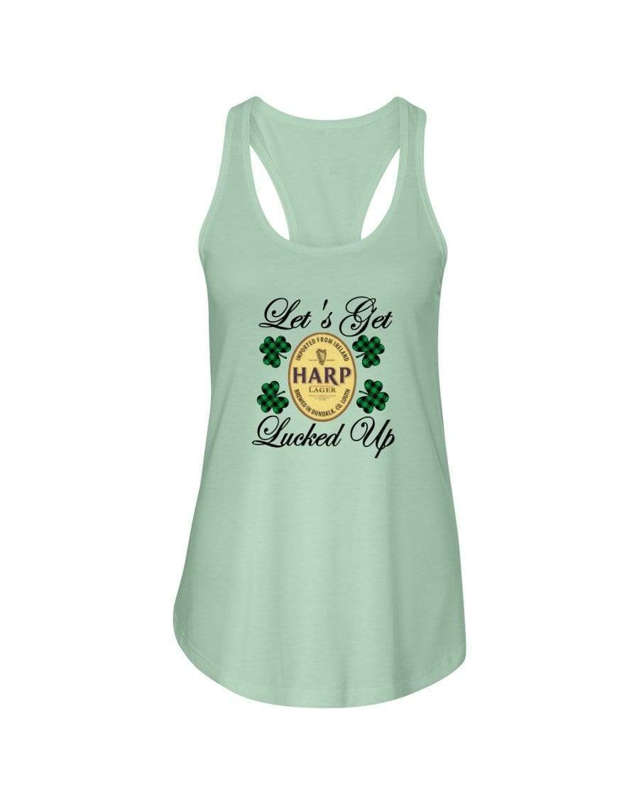 Shirts Mint / XS Winey Bitches Co "Let's Get Lucked Up" Harp Ladies Racerback Tank Top* WineyBitchesCo