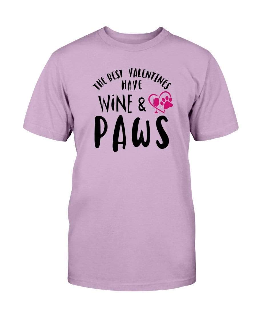 Shirts Orchid / S Winey Bitches Co "The Best Valentines Have Wine And Paws" Ultra Cotton T-Shirt WineyBitchesCo