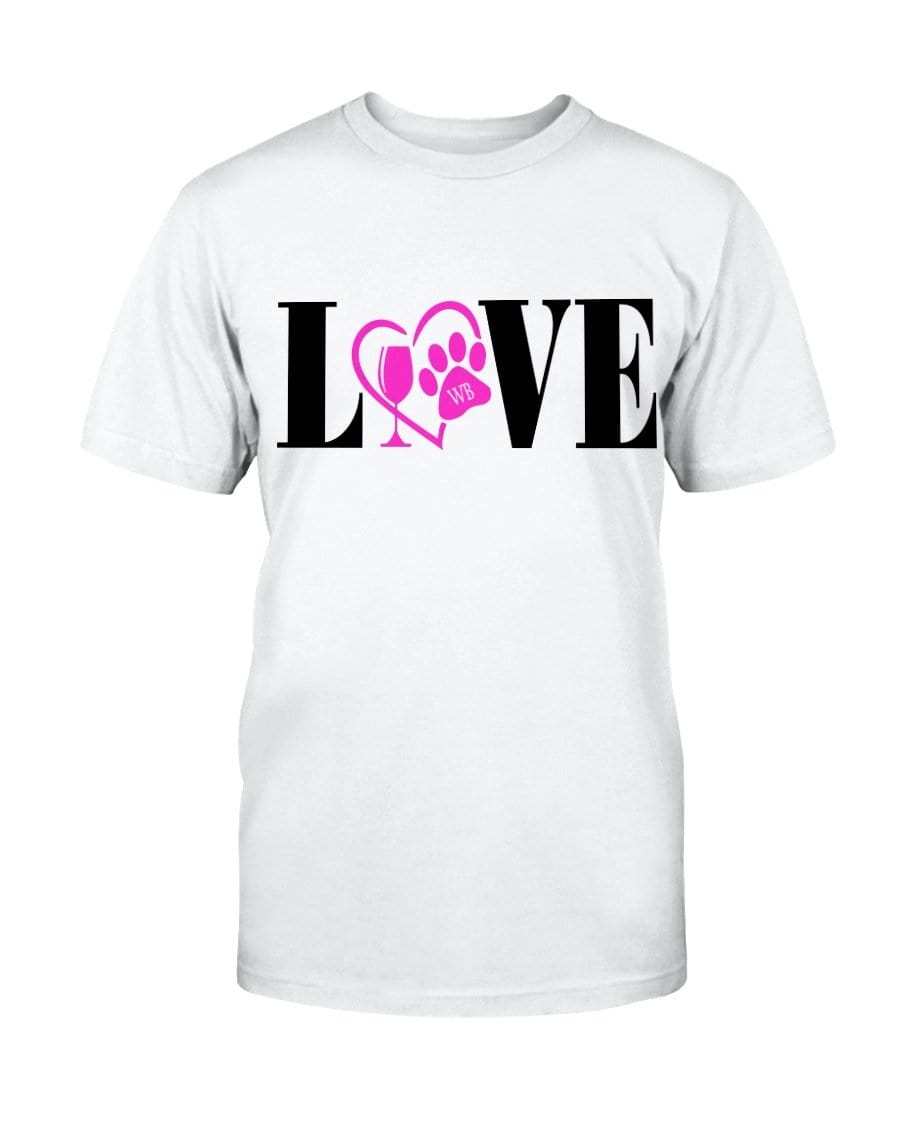 Shirts Prepared For Dye / S Winey Bitches Co "Love" Blk Letters Ultra Cotton T-Shirt WineyBitchesCo