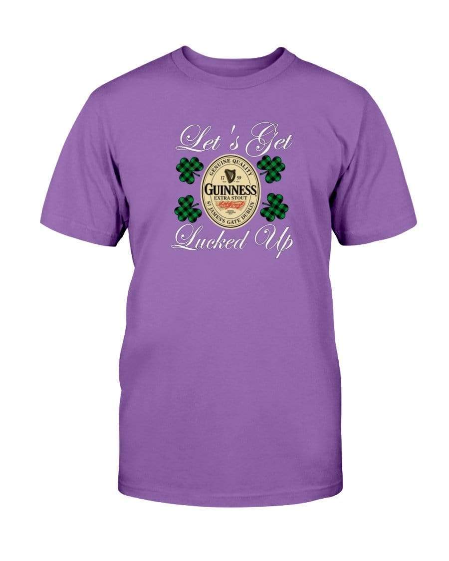 Shirts Purple / S Winey Bitches Co "Let's Get Lucked Up" Guinness Wht Lettering Ultra Cotton T-Shirt WineyBitchesCo