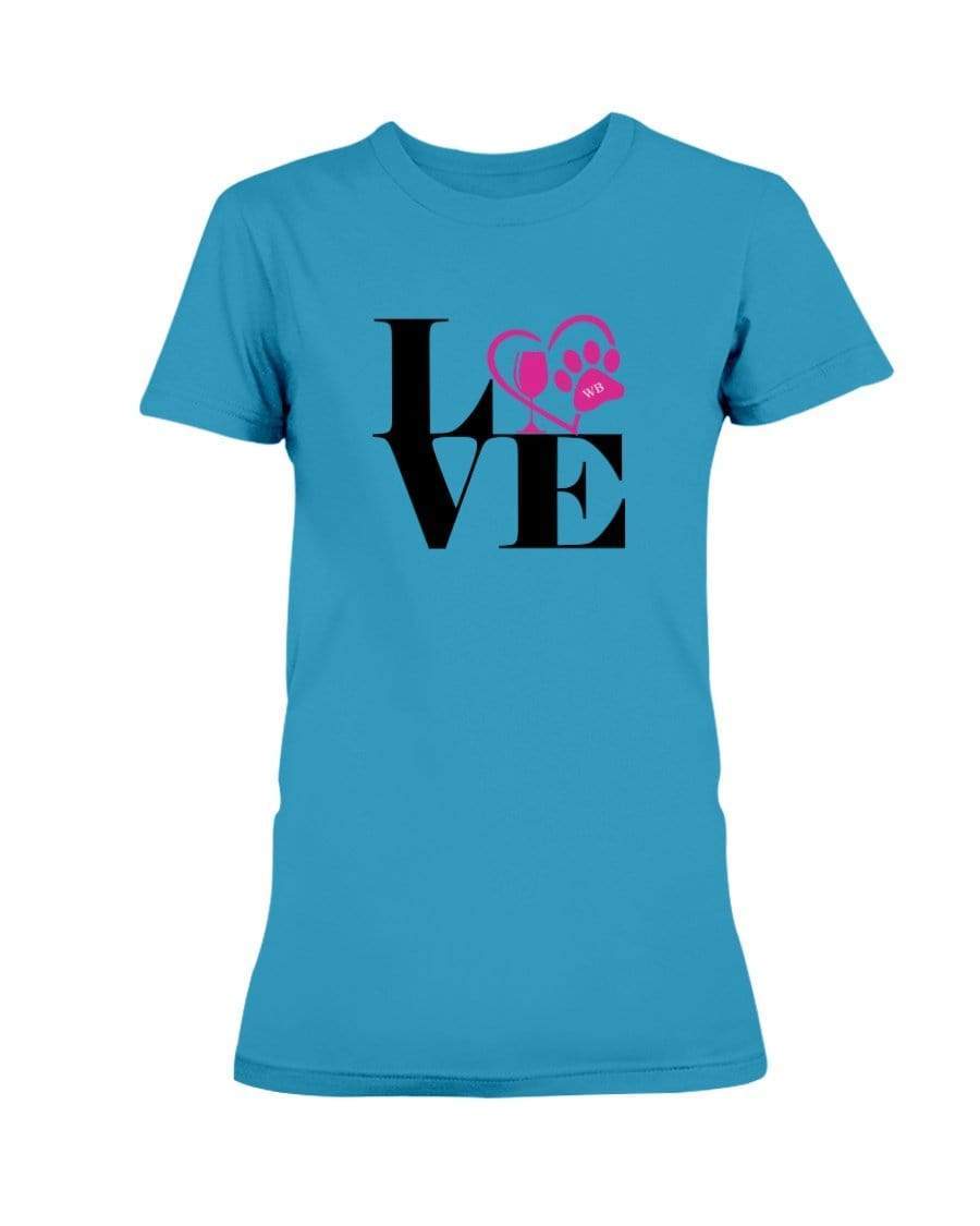 Shirts Sapphire / S Winey Bitches Co "Love Squared" Ladies Missy T-Shirt WineyBitchesCo