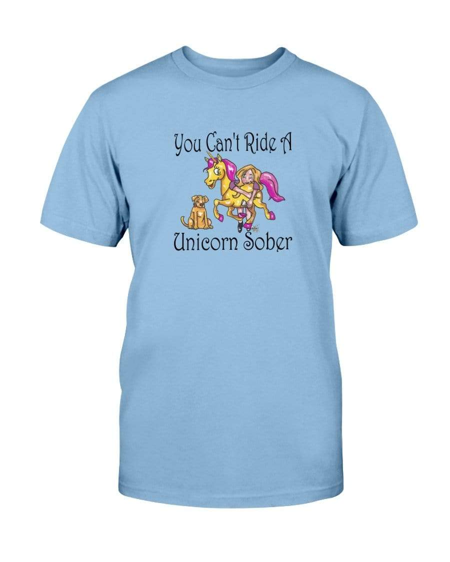 Shirts Sky / S Winey Bitches Co "You Can't Ride A Unicorn Sober" Ultra Cotton T-Shirt WineyBitchesCo