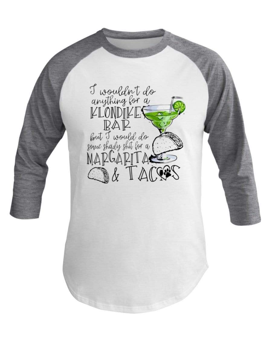 Shirts Wht/Hthr Grey / XS Winey Bitches Co Margaritas and Tacos 3/4 Sleeve Raglan Shirt WineyBitchesCo