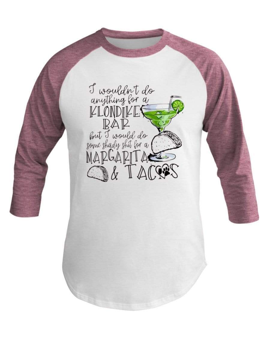 Shirts Wht/Neo Htr Pnk / XS Winey Bitches Co Margaritas and Tacos 3/4 Sleeve Raglan Shirt WineyBitchesCo
