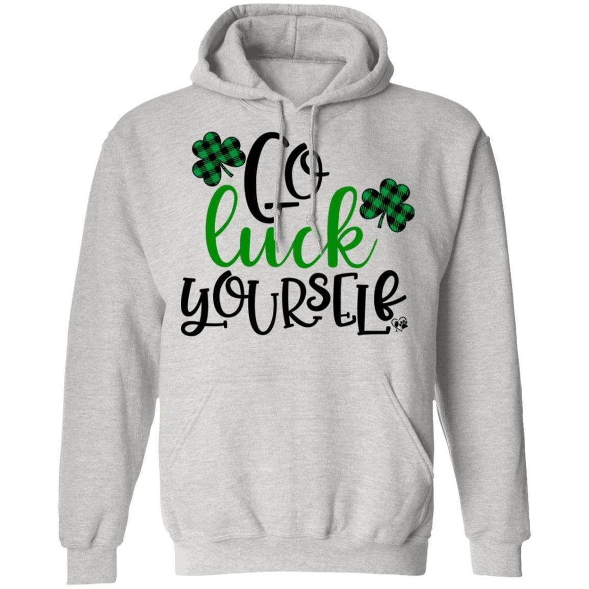 Sweatshirts Ash / S Winey Bitches Co Go Luck Yourself" Pullover Hoodie 8 oz. WineyBitchesCo