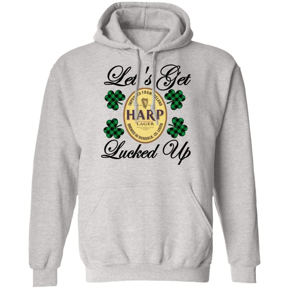 Sweatshirts Ash / S Winey Bitches Co "Let's Get Lucked Up" Harp Pullover Hoodie 8 oz. WineyBitchesCo