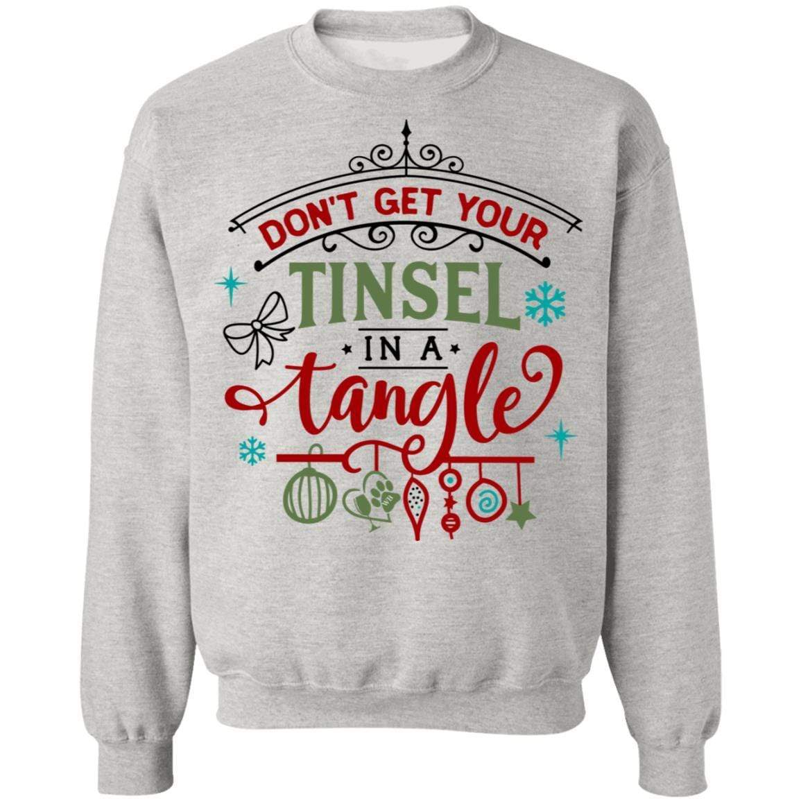 Sweatshirts Ash / S WineyBitches.Co " Don't Get Your Tinsel In A Tangle" Crewneck Pullover Sweatshirt 8 oz. WineyBitchesCo