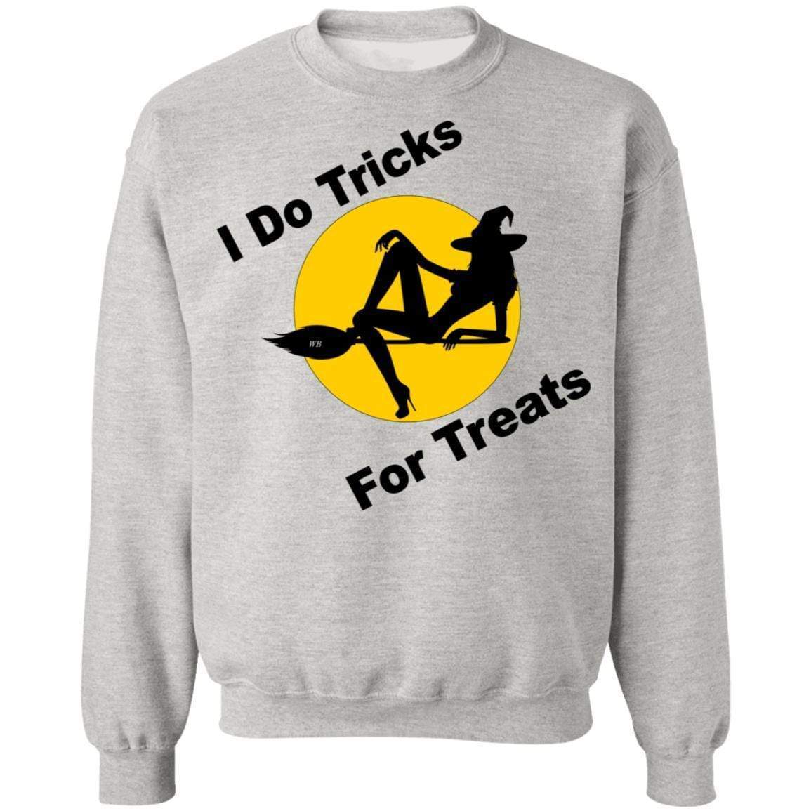 Sweatshirts Ash / S WineyBitches.Co "I Do Tricks For Treats" Crewneck Pullover Sweatshirt 8 oz. WineyBitchesCo