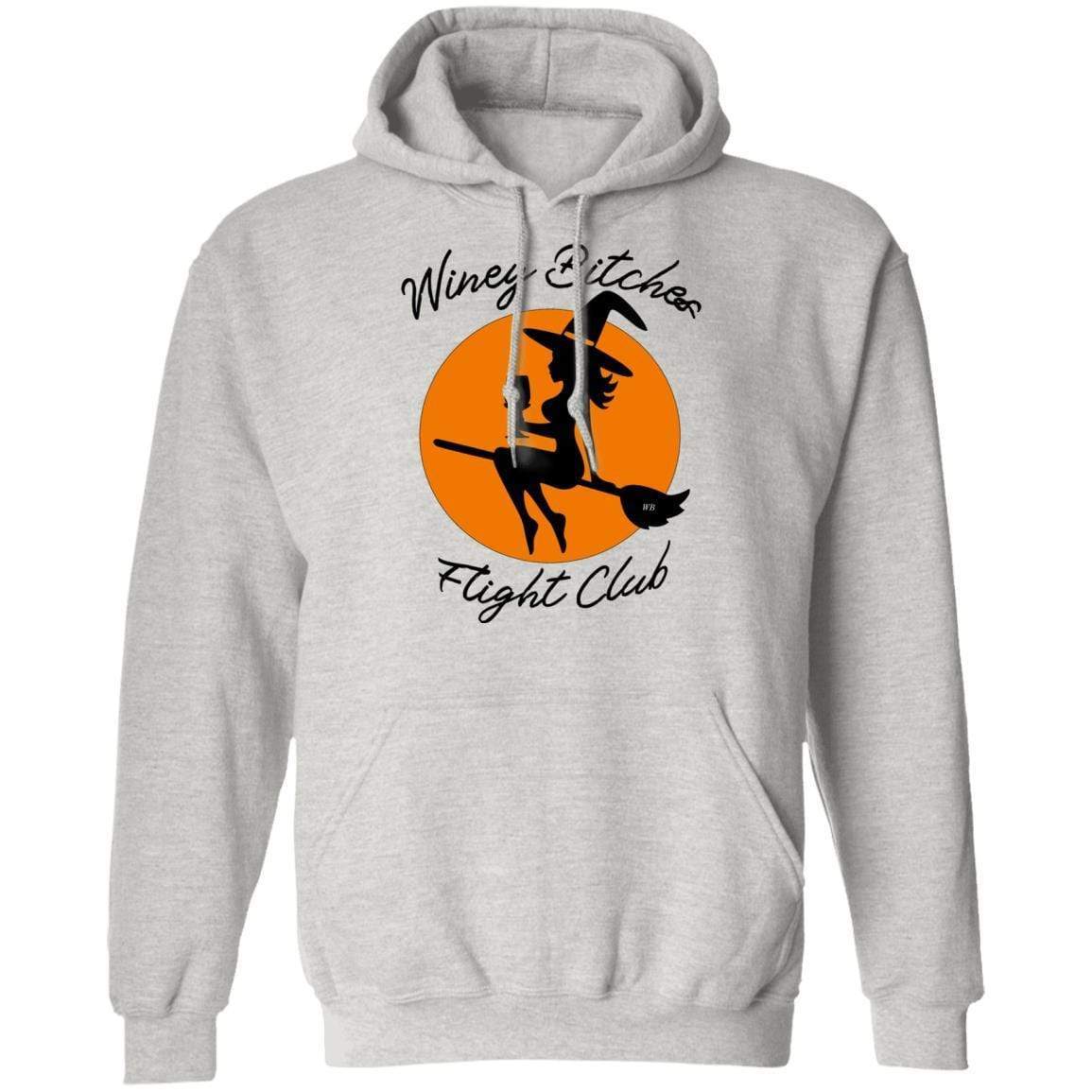 Sweatshirts Ash / S WineyBitches.Co "Winey Bitches Flight Club" Pullover Hoodie 8 oz. WineyBitchesCo