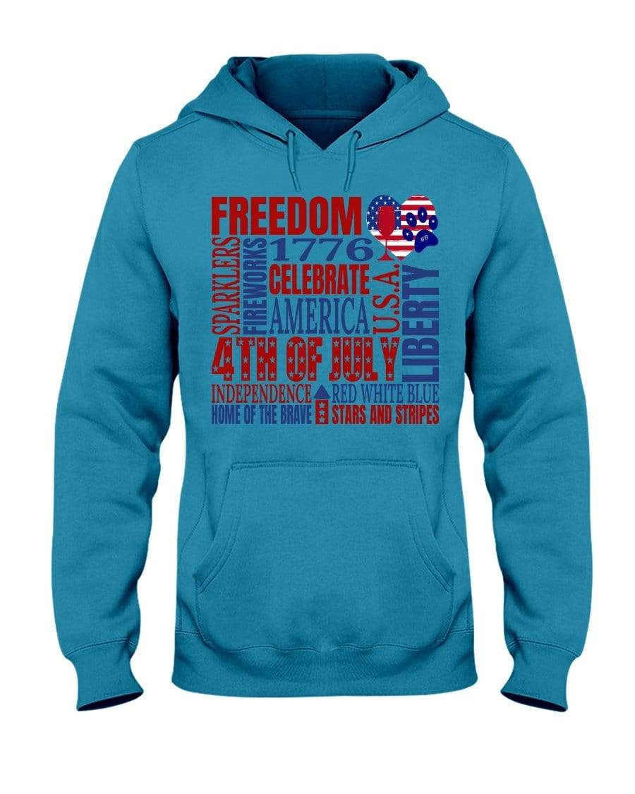 Sweatshirts California Blue / S Winey Bitches Co "Celebrate America" 50/50 Hoodie WineyBitchesCo