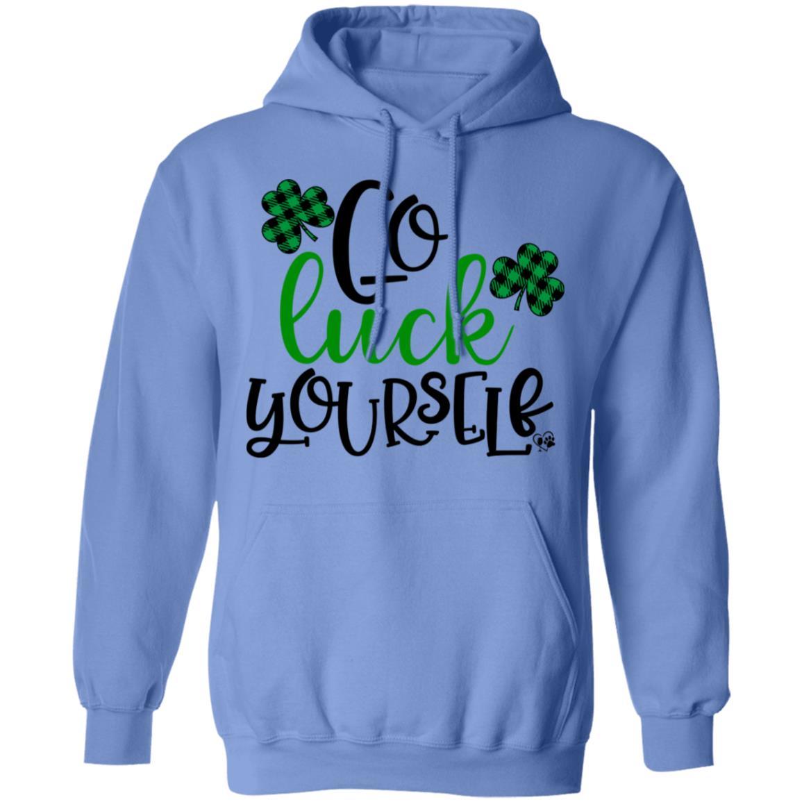 Sweatshirts Carolina Blue / S Winey Bitches Co Go Luck Yourself" Pullover Hoodie 8 oz. WineyBitchesCo