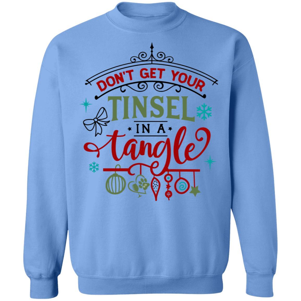 Sweatshirts Carolina Blue / S WineyBitches.Co " Don't Get Your Tinsel In A Tangle" Crewneck Pullover Sweatshirt 8 oz. WineyBitchesCo