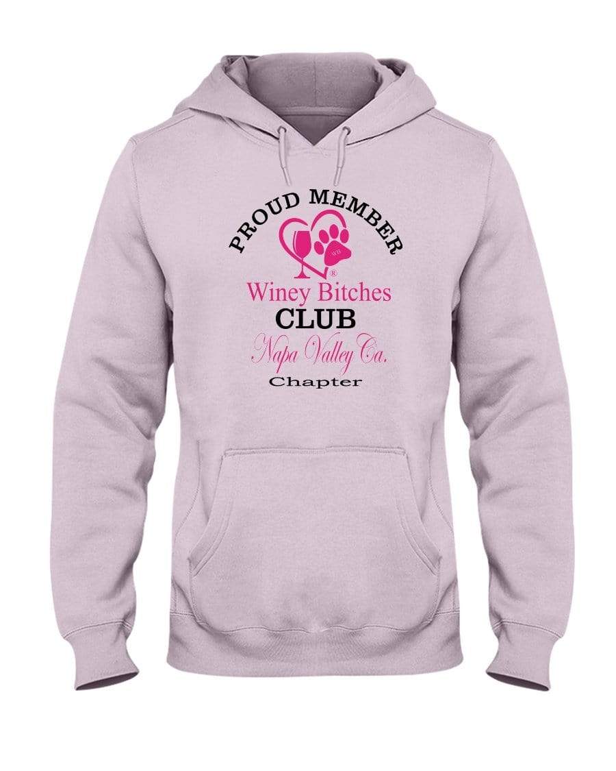 Sweatshirts Classic Pink / S Winey Bitches Club-Proud Member- Napa Valley Ca Chapter 50/50 Hoodie WineyBitchesCo