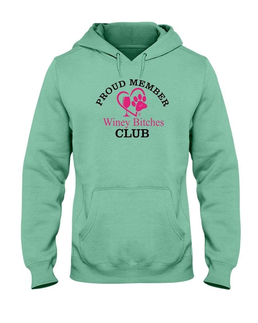 Sweatshirts Cool Mint / S Winey Bitches Club-Proud Member 50/50 Hoodie WineyBitchesCo