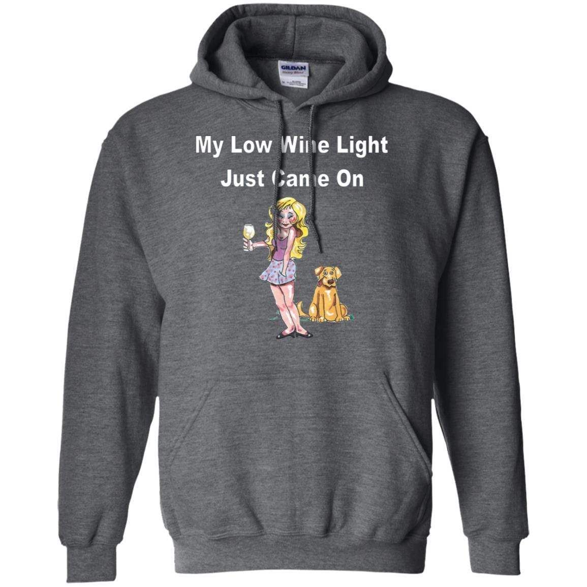 Sweatshirts Dark Heather / S WineyBitches.co 'Low Wine Light" Pullover Hoodie 8 oz. WineyBitchesCo