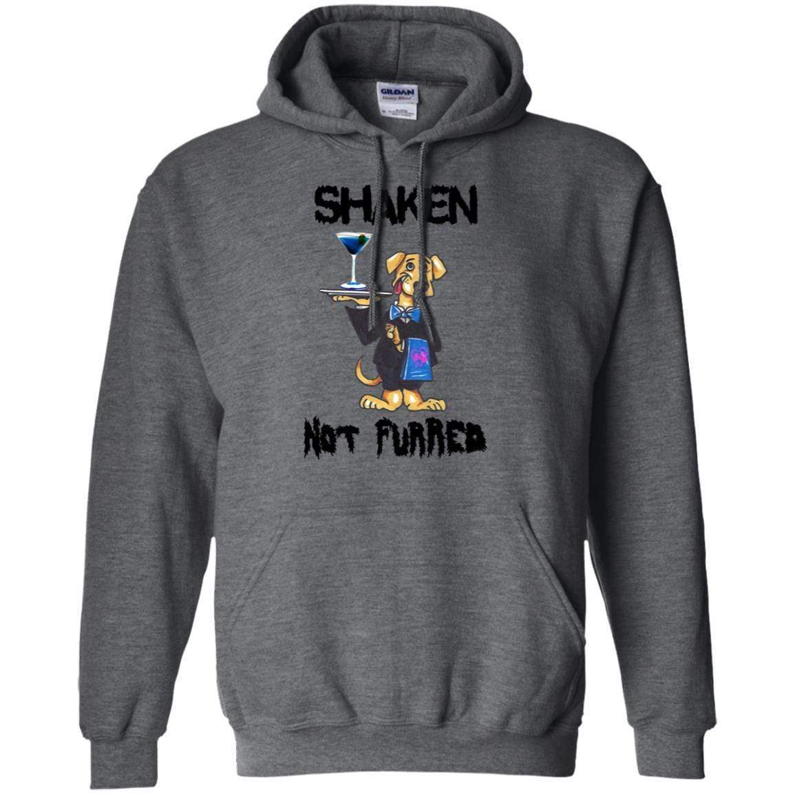Sweatshirts Dark Heather / S WineyBitches.Co "Shaken Not Furred" Pullover Hoodie 8 oz. WineyBitchesCo
