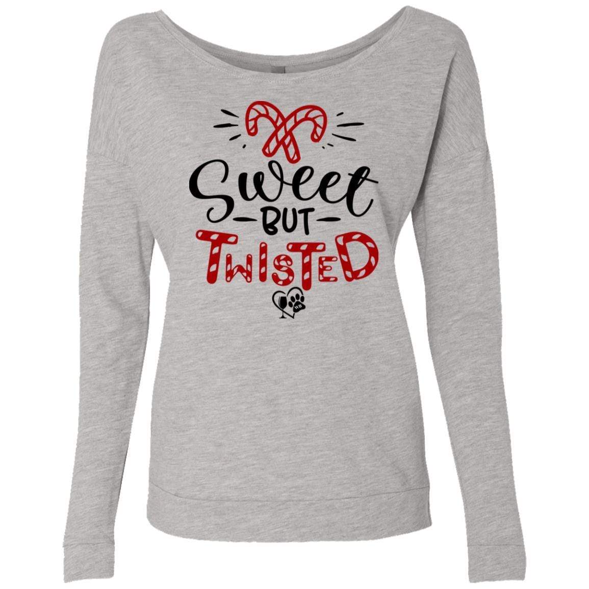 Sweatshirts Heather Grey / S WineyBitches.Co "Sweet But Twisted" Ladies' French Terry Scoop WineyBitchesCo