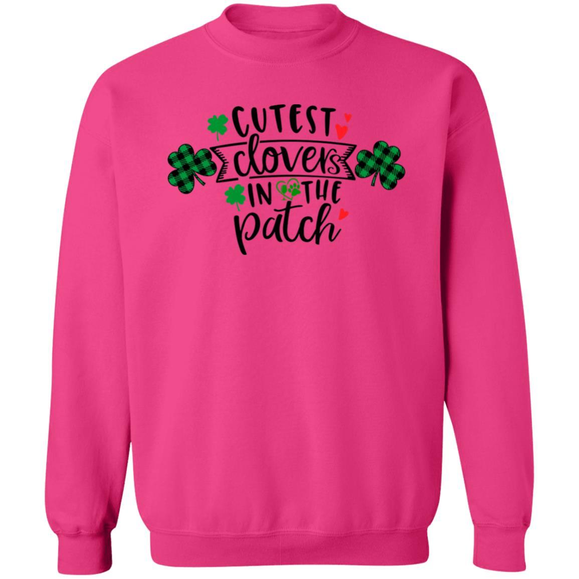 Sweatshirts Heliconia / S Winey Bitches Co "Cutest Clovers in the Patch" Crewneck Pullover Sweatshirt 8 oz. WineyBitchesCo