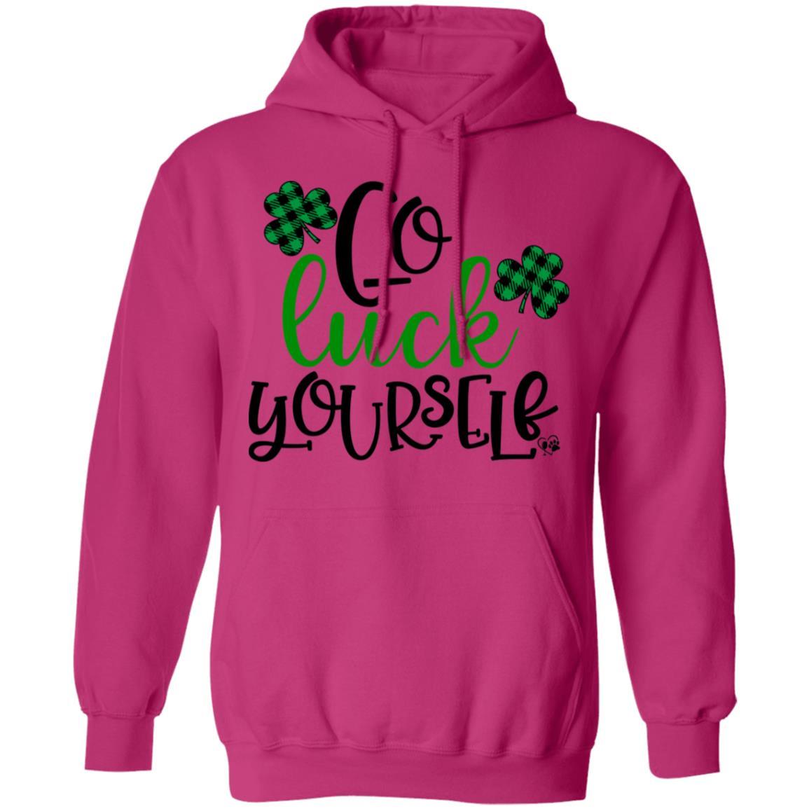 Sweatshirts Heliconia / S Winey Bitches Co Go Luck Yourself" Pullover Hoodie 8 oz. WineyBitchesCo