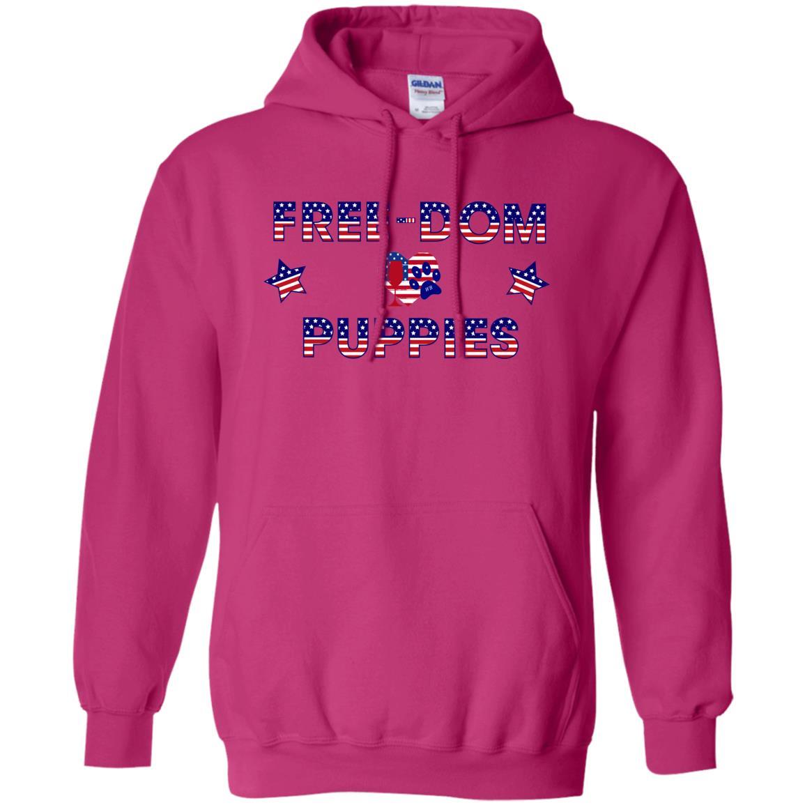 Sweatshirts Heliconia / S WineyBitches.Co Free-Dom Puppies Pullover Hoodie 8 oz. WineyBitchesCo