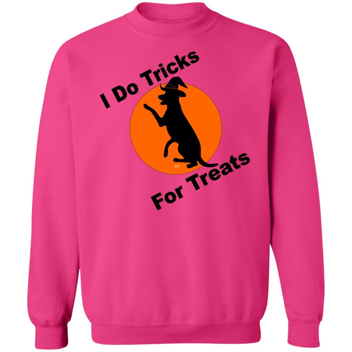 Sweatshirts Heliconia / S WineyBitches.Co "I Do Tricks For Treats" Dog-Crewneck Pullover Sweatshirt 8 oz. WineyBitchesCo