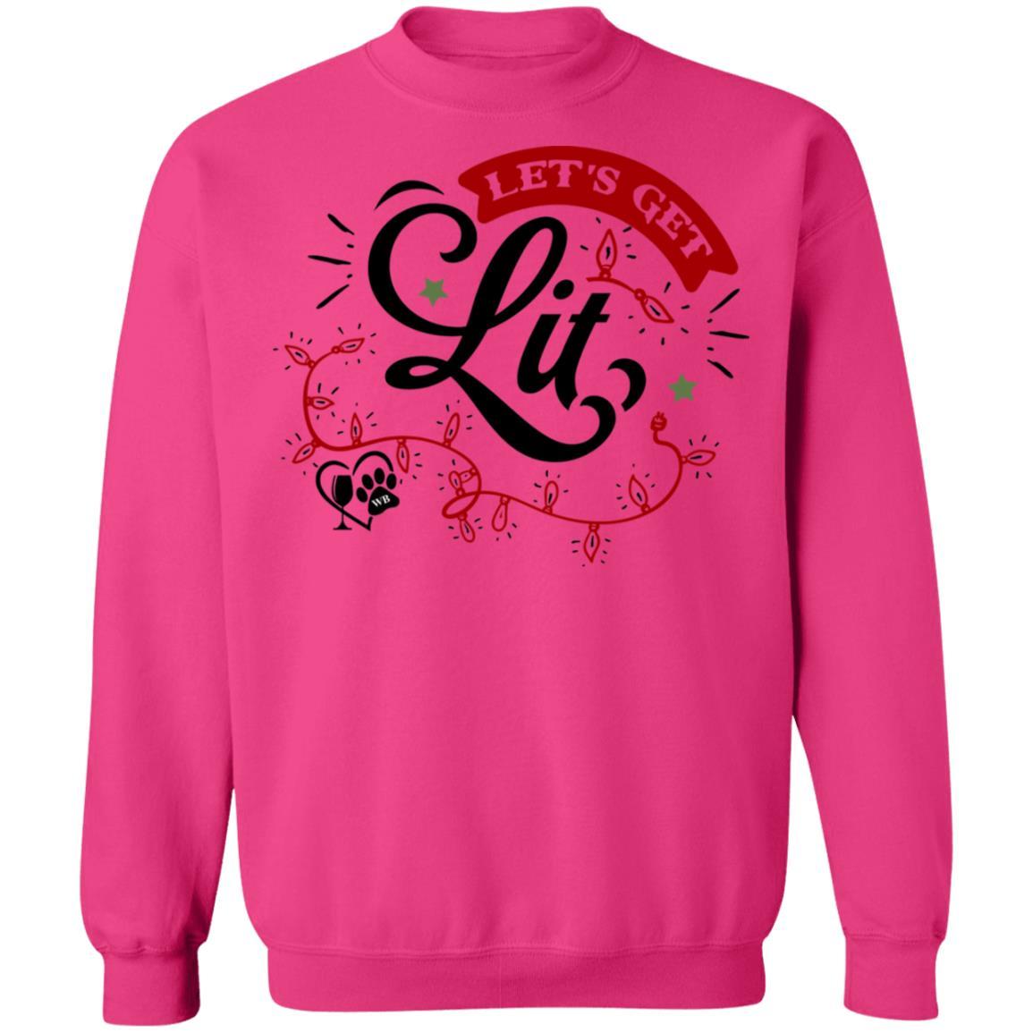 Sweatshirts Heliconia / S WineyBitches.Co "Let's Get Lit" Crewneck Pullover Sweatshirt 8 oz. WineyBitchesCo