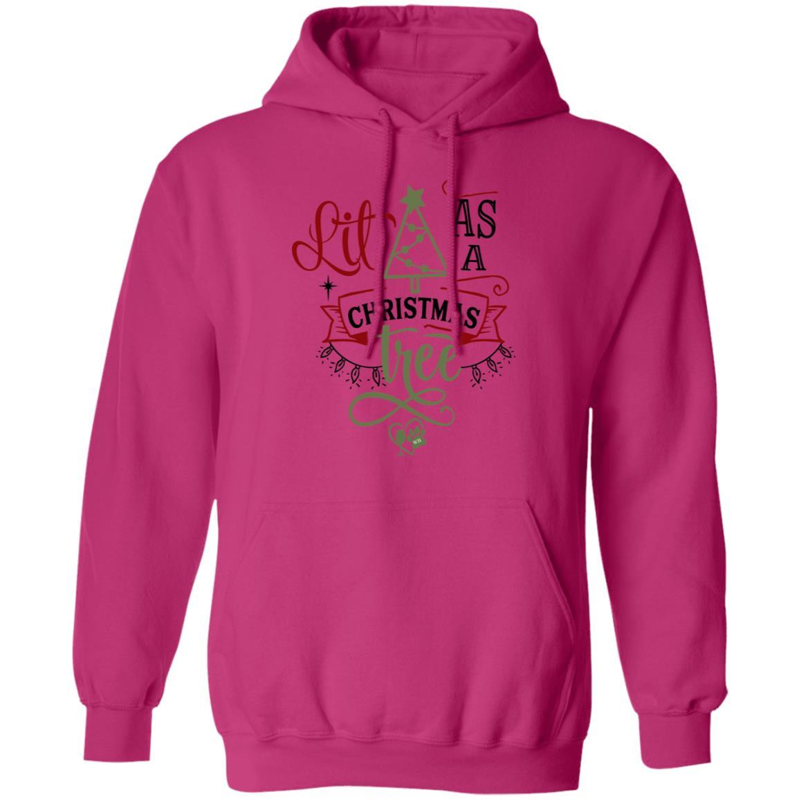 Sweatshirts Heliconia / S WineyBitches.Co "Lit As A Christmas Tree" Pullover Hoodie 8 oz. WineyBitchesCo