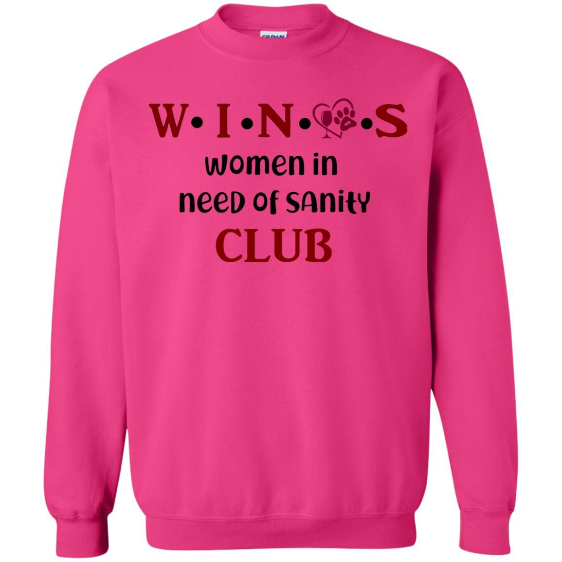Sweatshirts Heliconia / S WineyBitches.Co WINOS Club Crewneck Pullover Sweatshirt 8 oz. (Burg Lettering) WineyBitchesCo