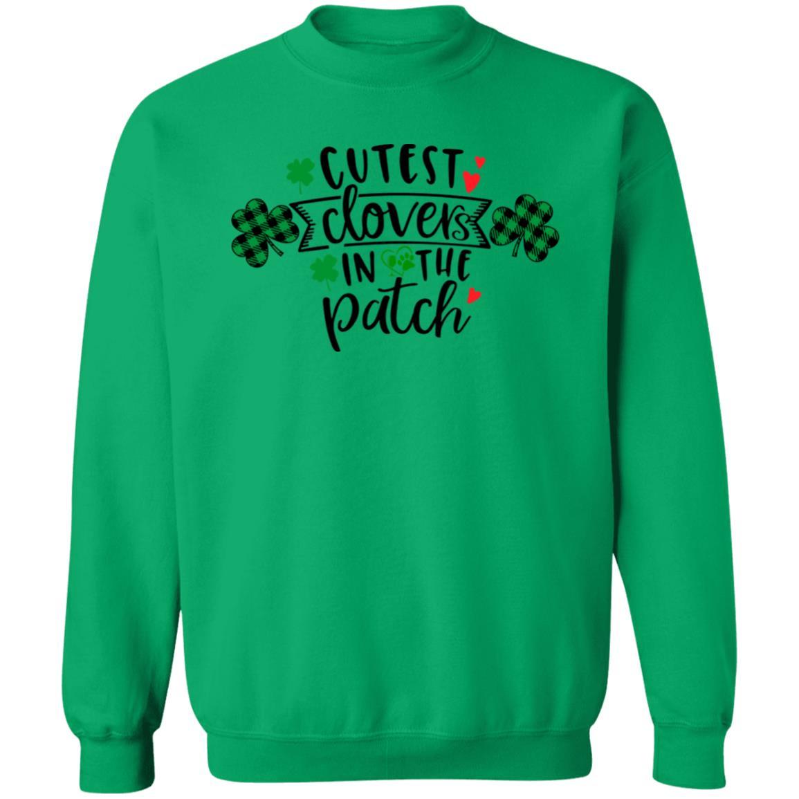 Sweatshirts Irish Green / S Winey Bitches Co "Cutest Clovers in the Patch" Crewneck Pullover Sweatshirt 8 oz. WineyBitchesCo