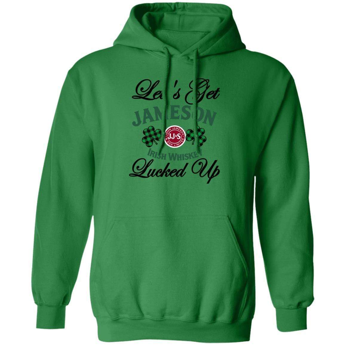 Sweatshirts Irish Green / S Winey Bitches Co "Let's Get Lucked Up" Jameson Pullover Hoodie 8 oz. WineyBitchesCo