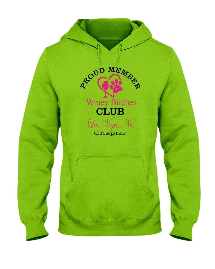 Sweatshirts Kiwi / S Winey Bitches Club-Proud Member-Las Vegas Nv Chapter 50/50 Hoodie WineyBitchesCo